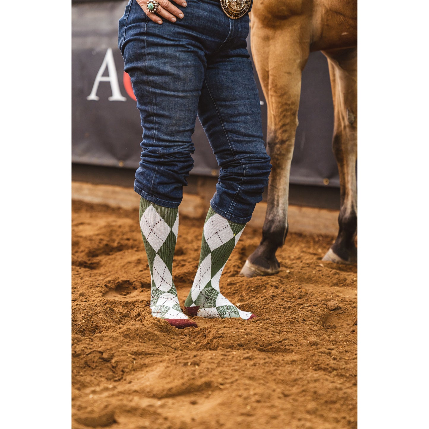 The Lucky 3 Pack | Retro Argyle Maverick Performance Boot Socks