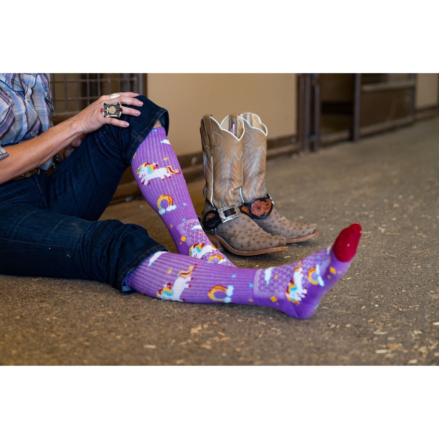 The Lucky 3 Pack |Outlaw Dreamers  Risky Cosmic Unicorn Performance Boot Socks